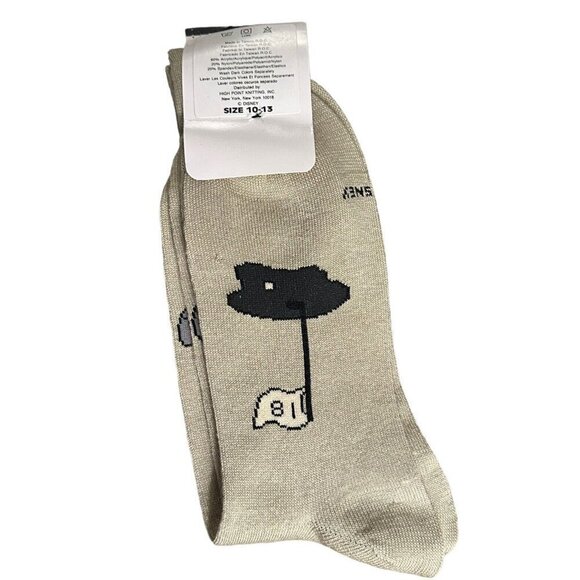 Disney Vintage 1990’s Mickey Mouse Golf Socks Mens 10-13 Beige NEW NOS 18 Hole - Picture 4 of 6